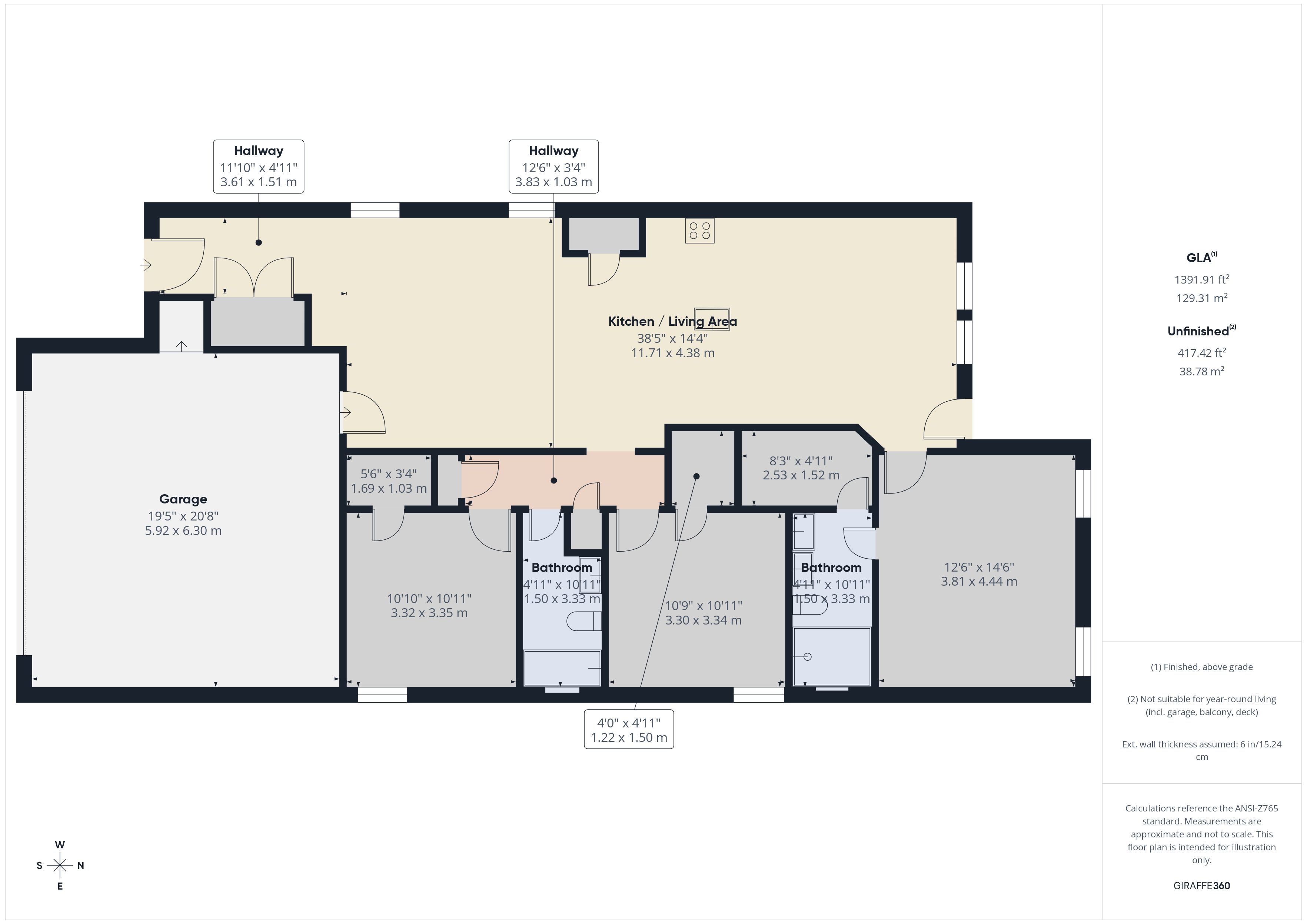 4405 Chickasaw Street, Fort Worth — floor plan